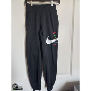 Nike Mens Sportswear Multi-Logo Fleece Joggers Black Sweatpants XS CU4515-010